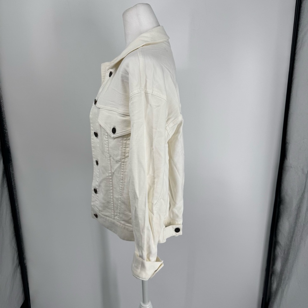 Faherty  Women's White Denim Jacket - Picture 8 of 13